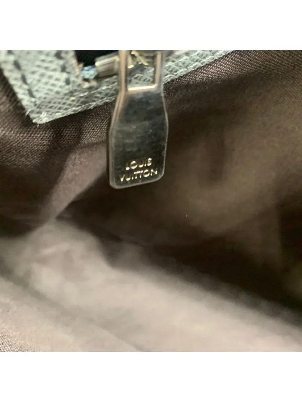 Louis Vuitton Roman MM Shoulder Bag Taiga Inner Campus Gray